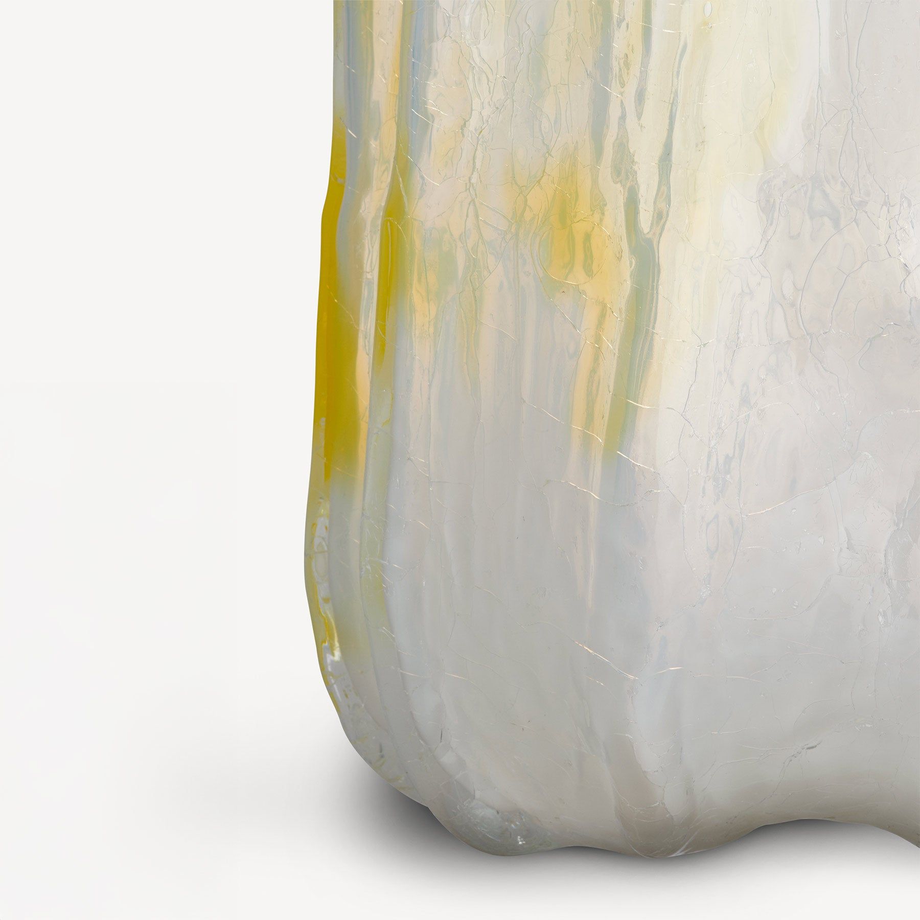 Crackle Vase Lemon Sorbet Tall