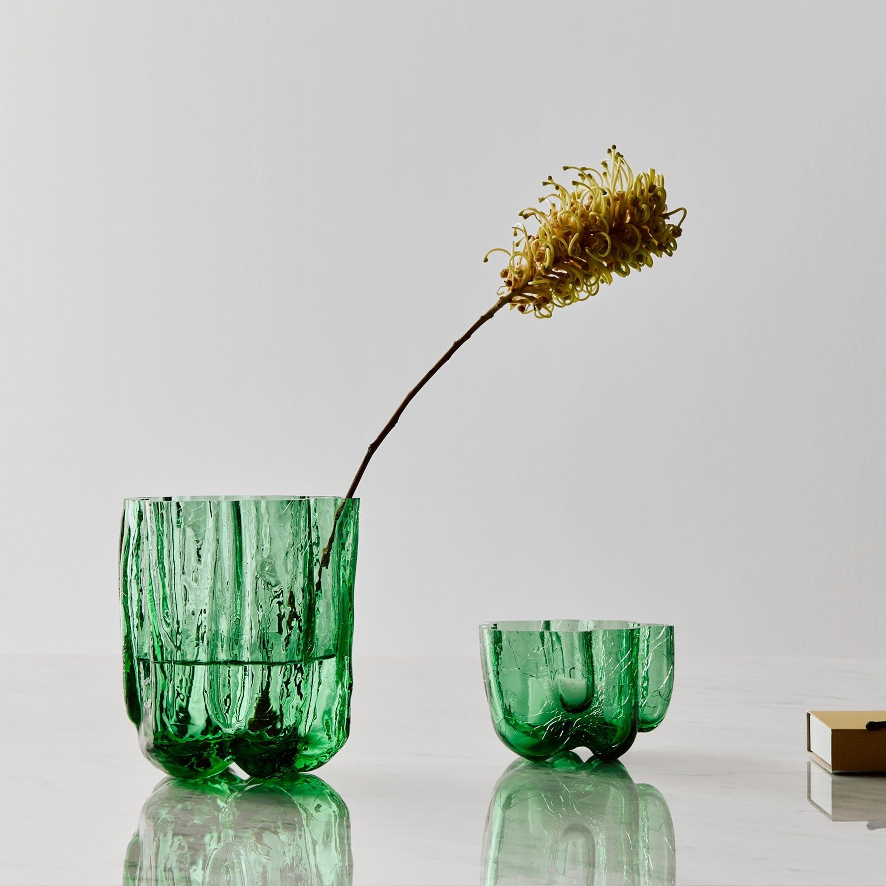 Crackle Vase Green Small