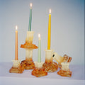 Rocky Baroque Candlestick Amber Haze Large