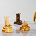 Rocky Baroque Candlestick Amber Haze Large