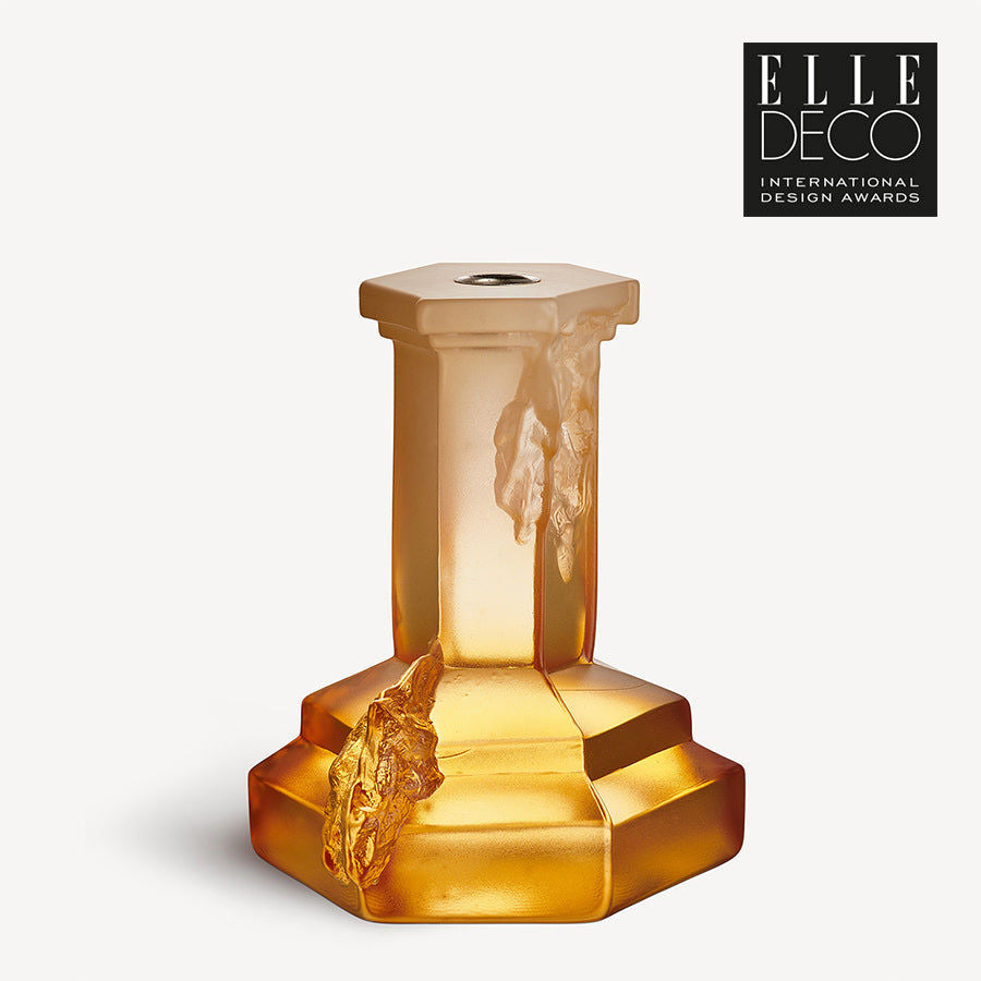 Rocky Baroque Candlestick Amber Haze Large