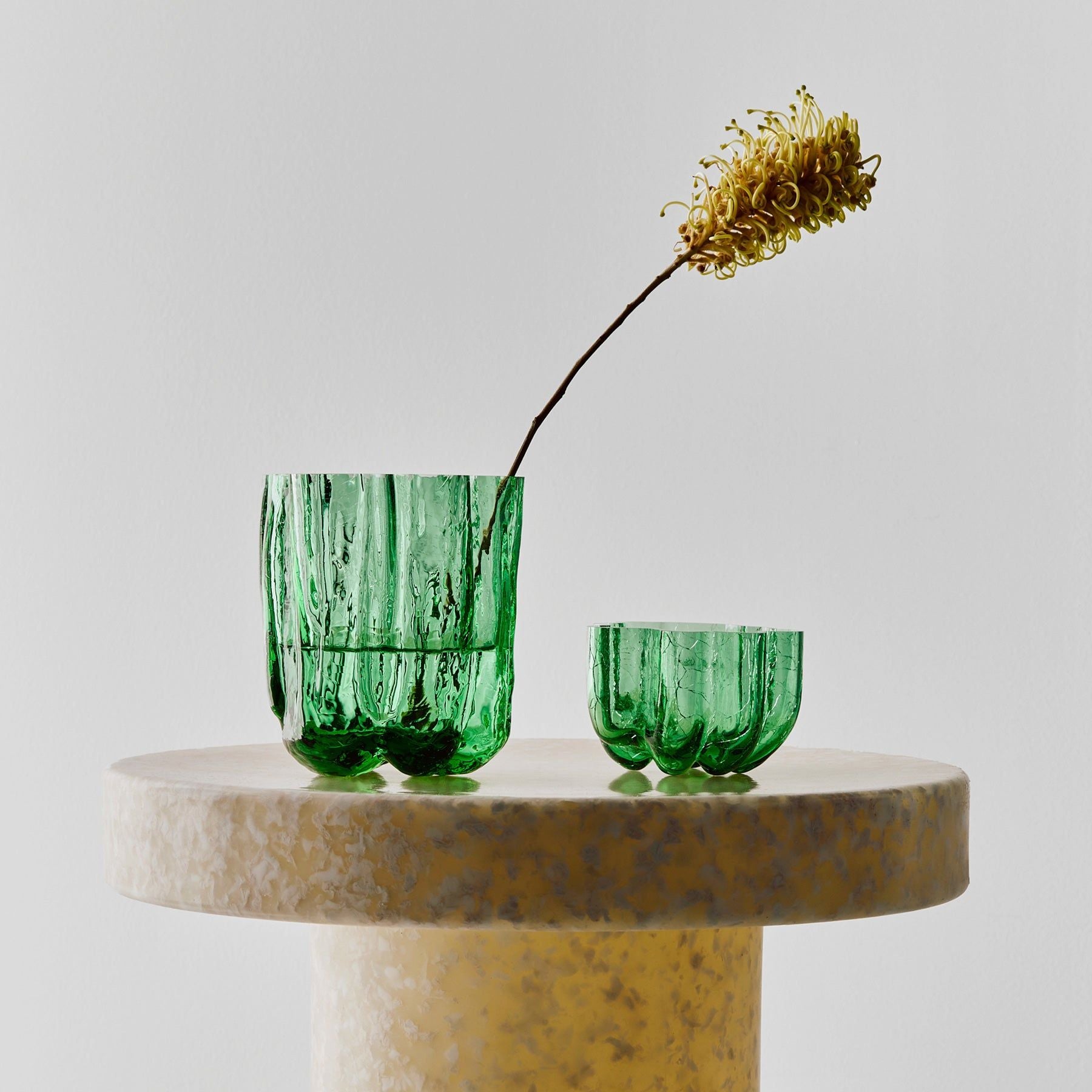 Crackle Bowl/ Votive Green