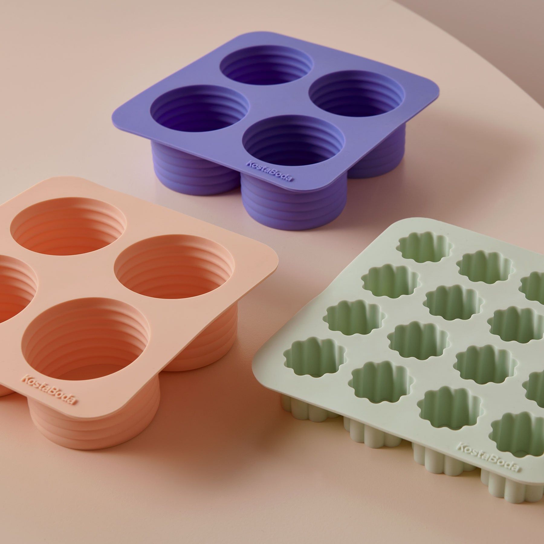 Viva Ice Cube Tray Sea Blue 4-Pieces
