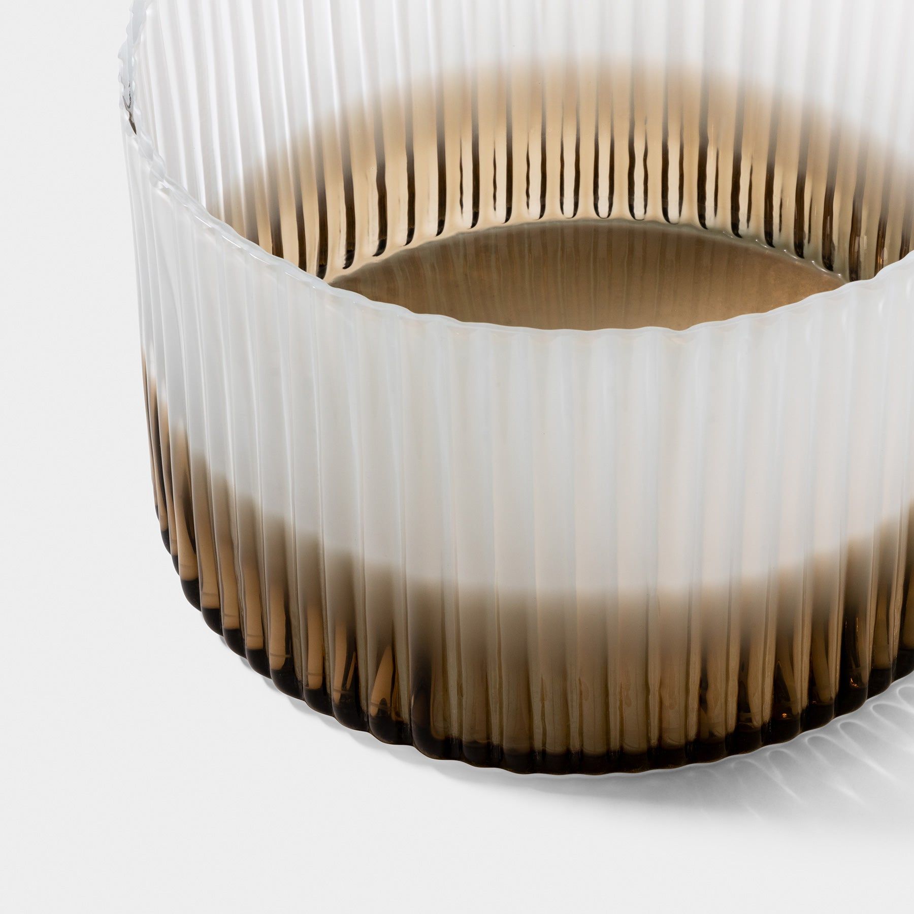 Plissé Bowl White Brown ED-10