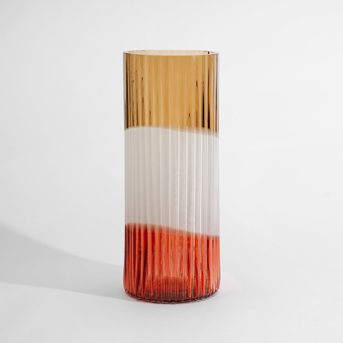 Plissé Vase Brown Cream Red ED-10