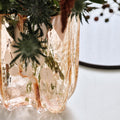 Crackle Vase Tall Amber/Flamingo