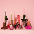 Rocky Baroque Candlestick Glossy Glaze Medium
