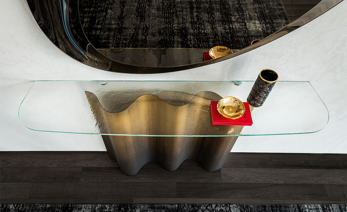 Nettuno Console with Glass Top