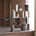 FULHAM Bookcase in Titanium, Bronze or Pearl Embossed Lacquered Steel
