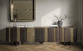 Cattelan Italia Amsterdam Wooden Sideboard Oxybrass Bronze Mirrored Glass