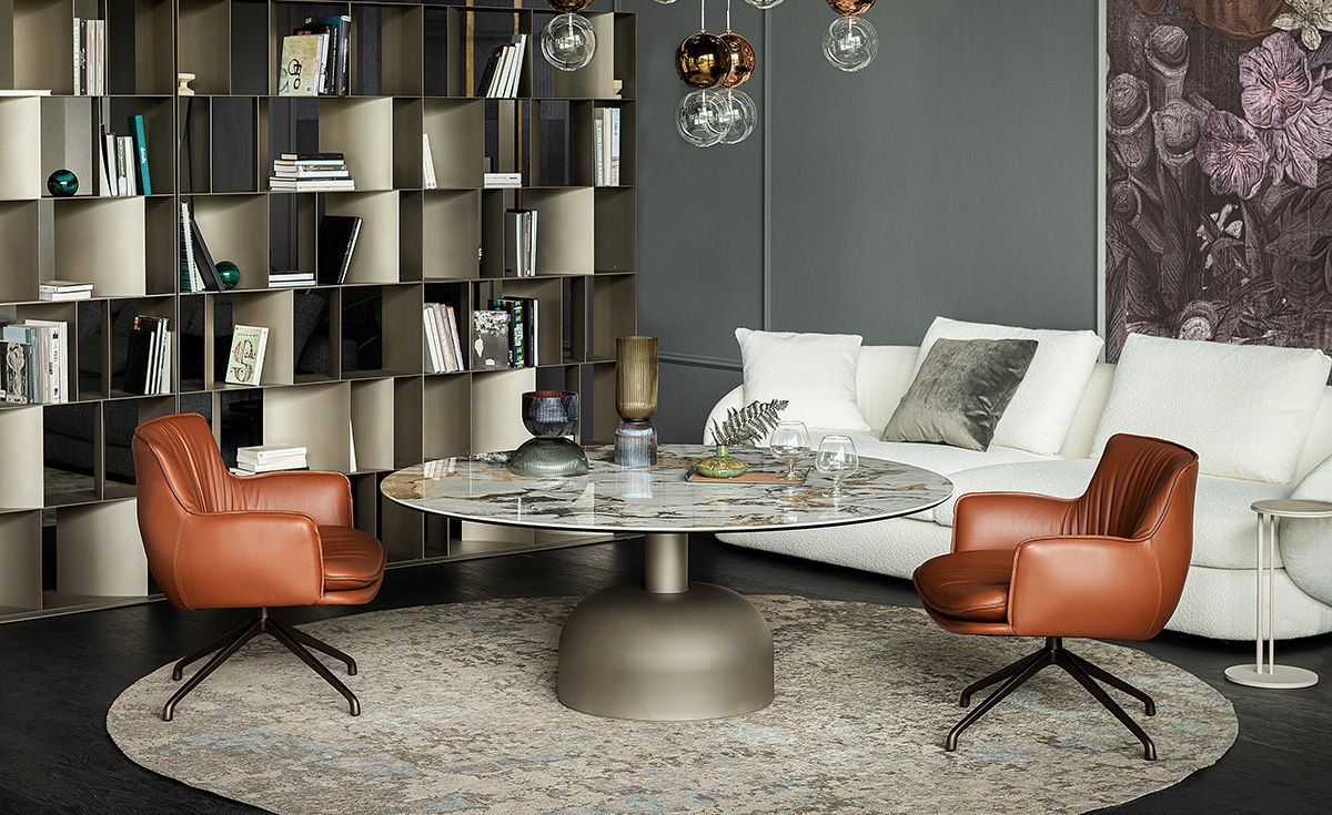 cattelan italia ritz lounge round ceramic table