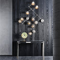 Etoile Pair of Console Tables in Two Heights with Brass Details