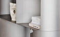 FULHAM Bookcase in Titanium, Bronze or Pearl Embossed Lacquered Steel
