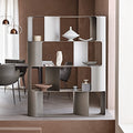 FULHAM Bookcase in Titanium, Bronze or Pearl Embossed Lacquered Steel