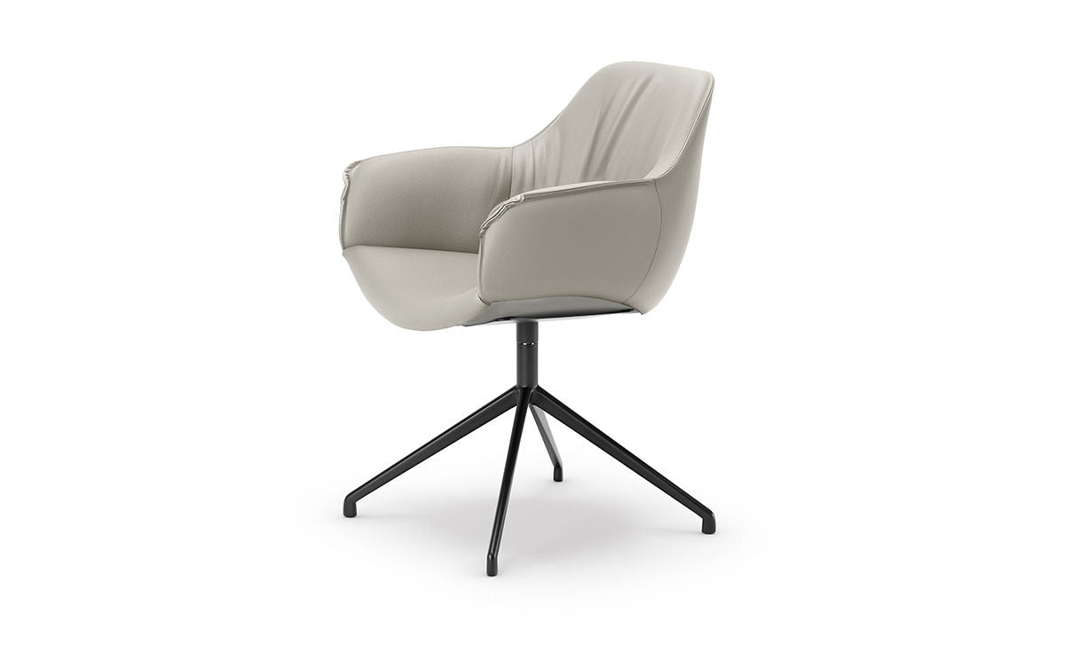 Scarlett Turn Swivel Chair 4 Spoke Aluminum Base Cattelan Italia