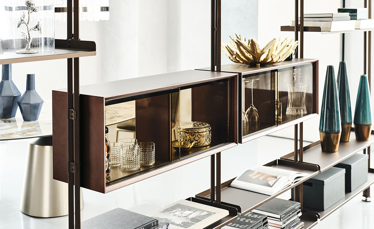 FREEWAY by Cattelan Italia - Metal Modular Design Bookcase
