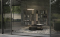 FULHAM Bookcase in Titanium, Bronze or Pearl Embossed Lacquered Steel