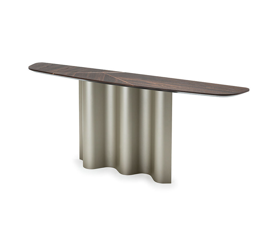 NETTUNO Wood Console by Cattelan Italia, Canaletto Walnut Top