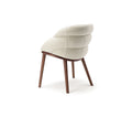 CAMILLA Chair with Wood Frame and Upholstered Seat