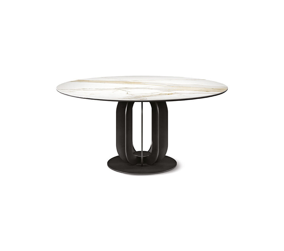 Soho Keramik: Modern Round Table With Ceramic Top In 4 Base And 16 Top Finishes