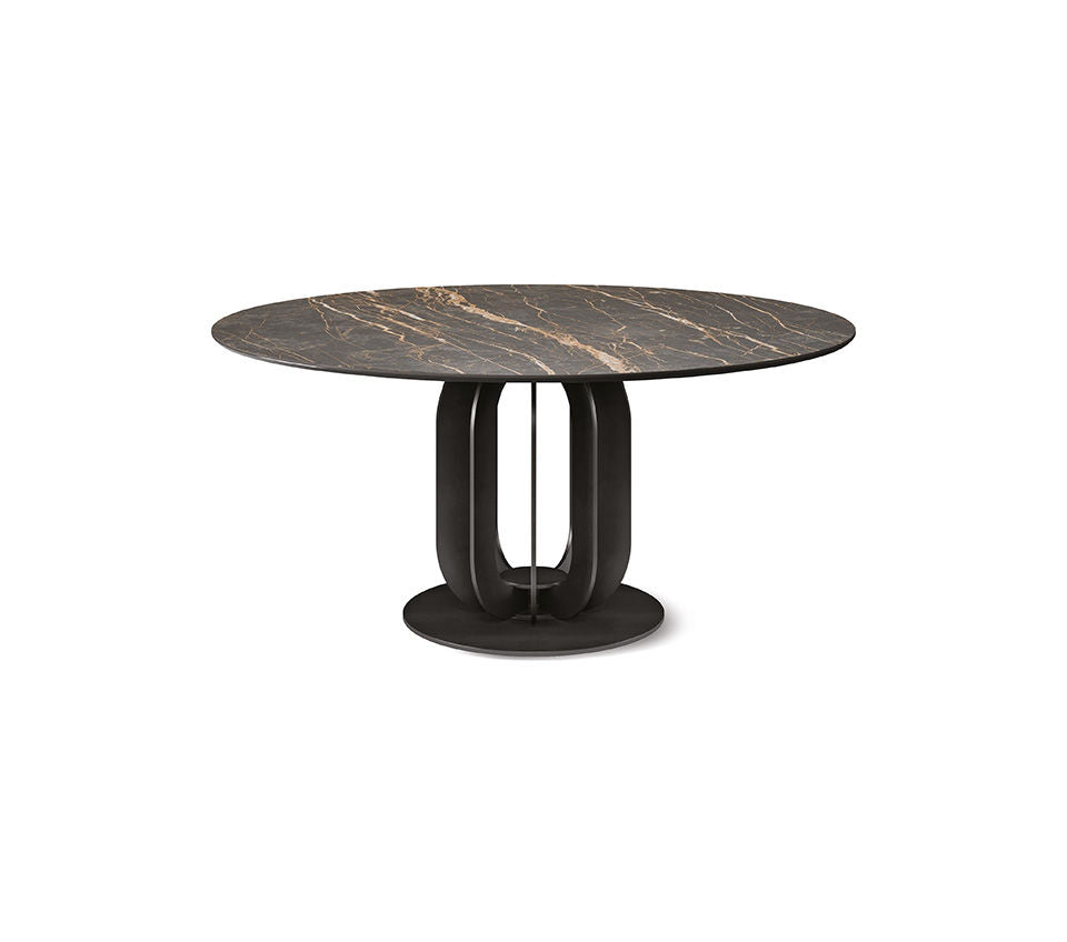 Soho Keramik: Modern Round Table With Ceramic Top In 4 Base And 16 Top Finishes