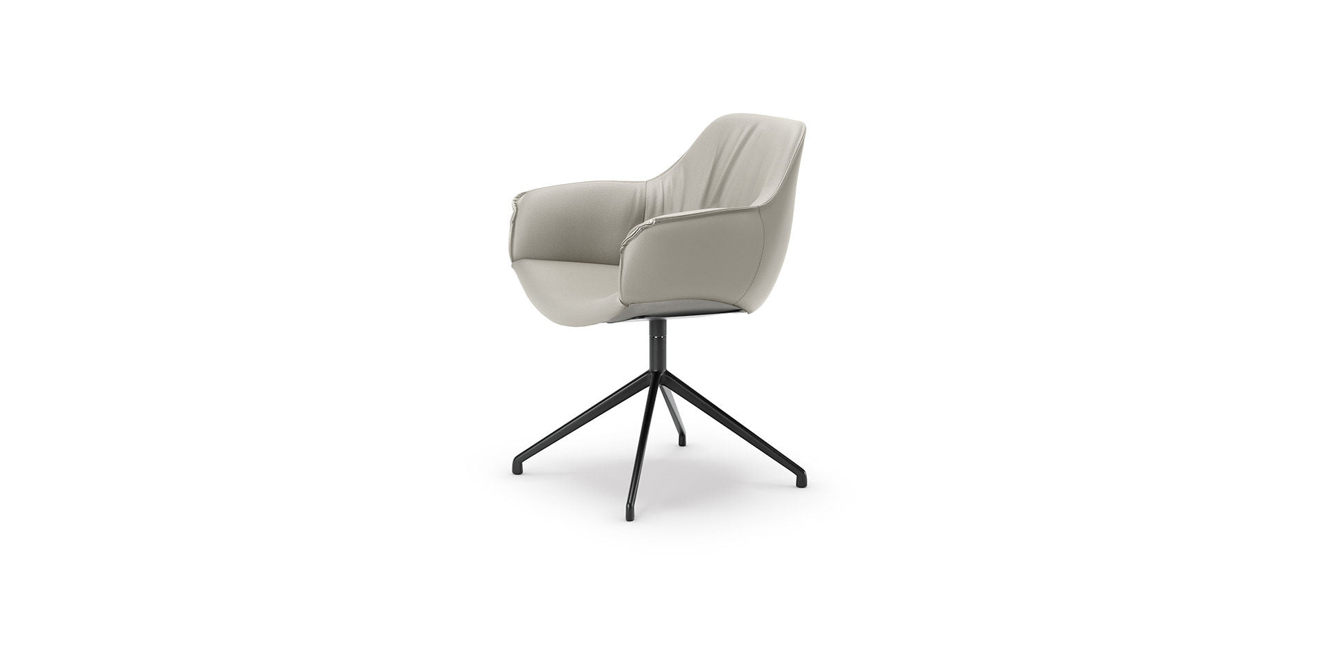 Scarlett Turn Swivel Chair 4 Spoke Aluminum Base Cattelan Italia