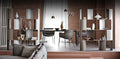 FULHAM Bookcase in Titanium, Bronze or Pearl Embossed Lacquered Steel