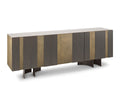 Cattelan Italia Amsterdam Wooden Sideboard Oxybrass Bronze Mirrored Glass