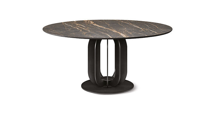 Soho Keramik: Modern Round Table With Ceramic Top In 4 Base And 16 Top Finishes