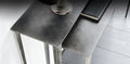 Etoile Pair of Console Tables in Two Heights with Brass Details