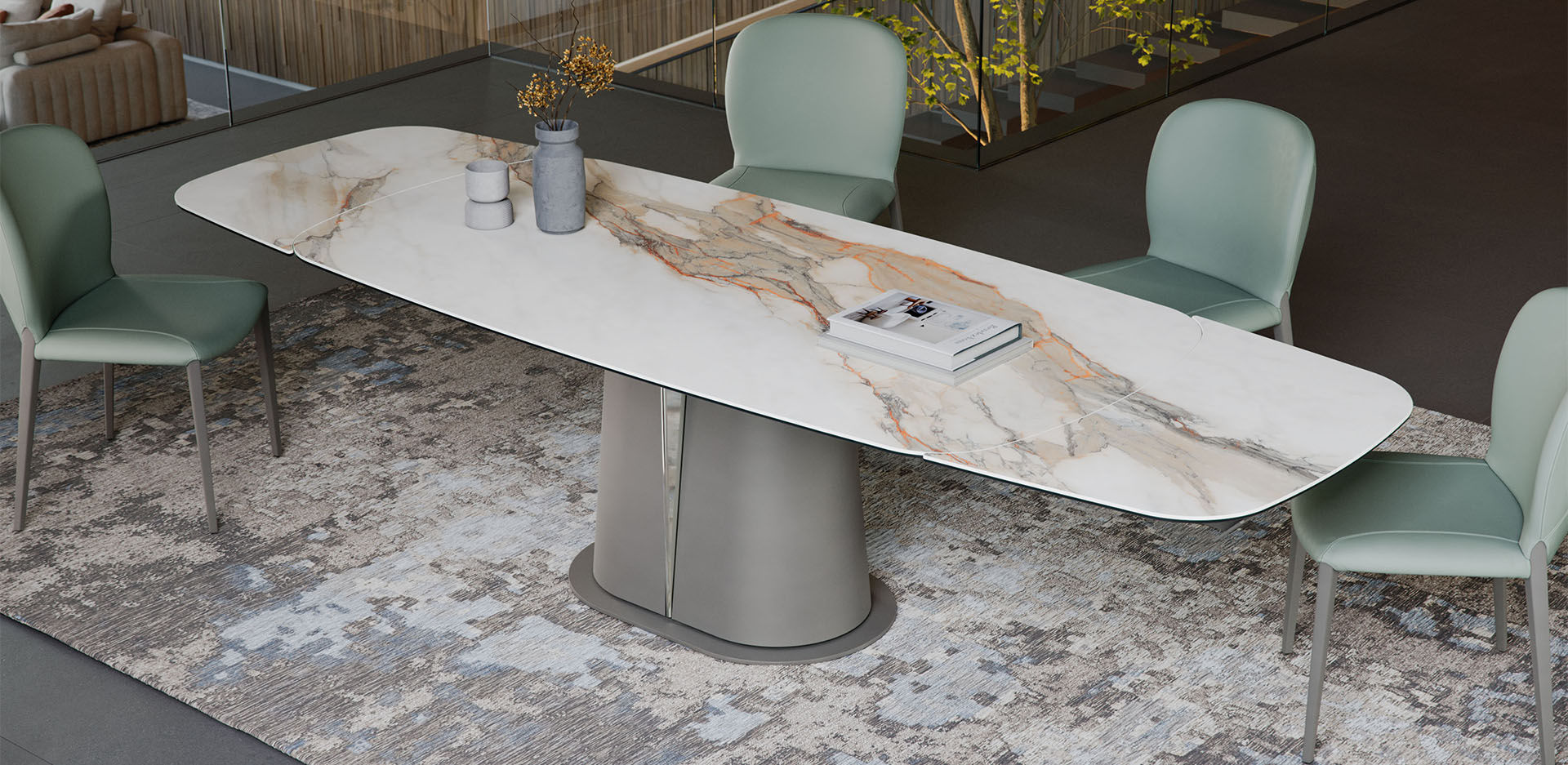 Gotham Keramik Drive Extendible Dining Table