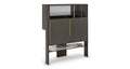 Cremona Chaise Longue Bar Unit with Sliding Door in Burned Oak