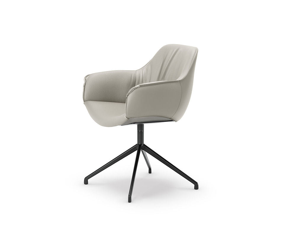 Scarlett Turn Swivel Chair 4 Spoke Aluminum Base Cattelan Italia