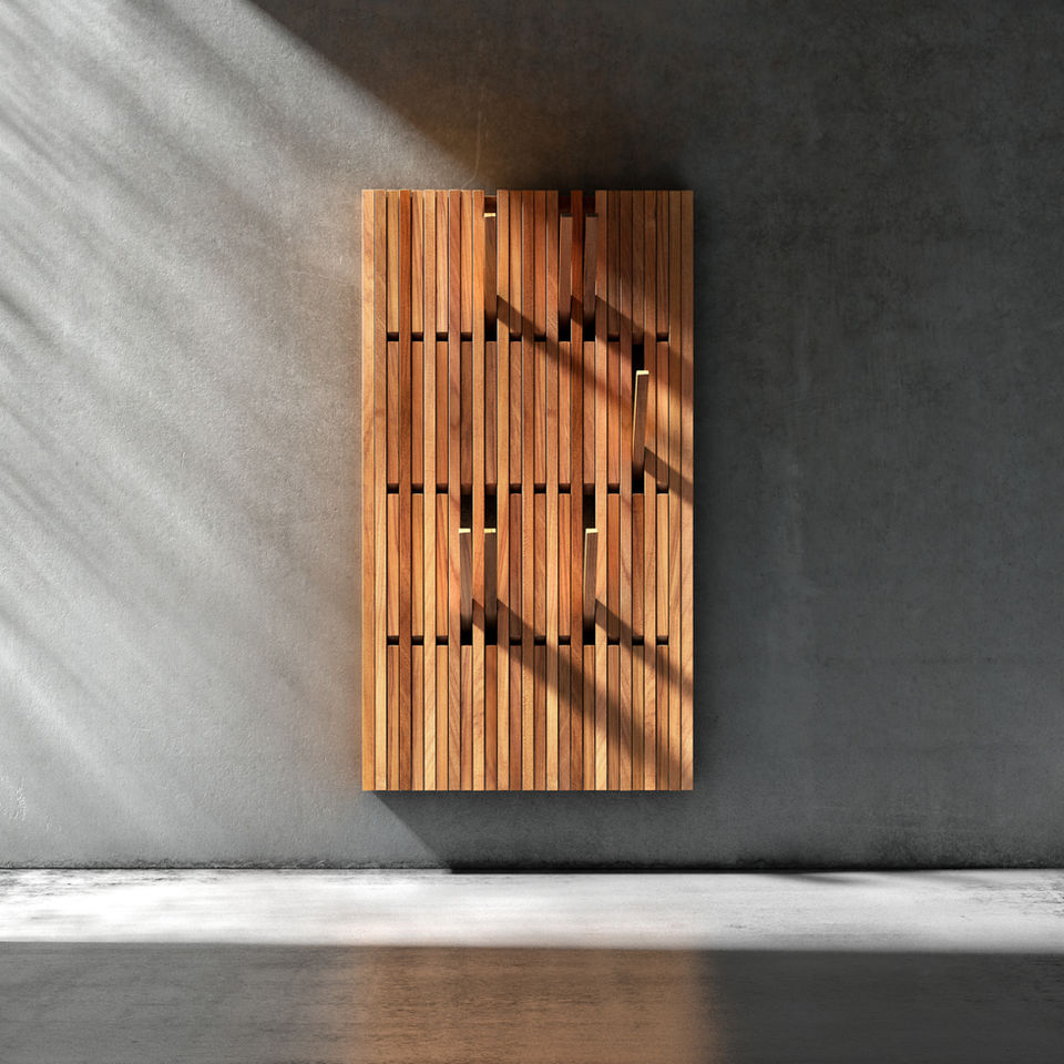 Per/Use XYLO Coat Rack with 15 Hooks - Beech White, Oak, Teak, Walnut