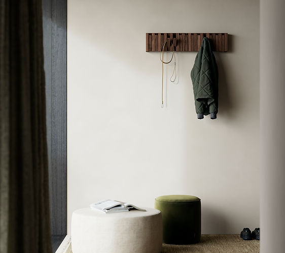 Per/Use XYLO Coat Rack with 15 Hooks - Beech White, Oak, Teak, Walnut