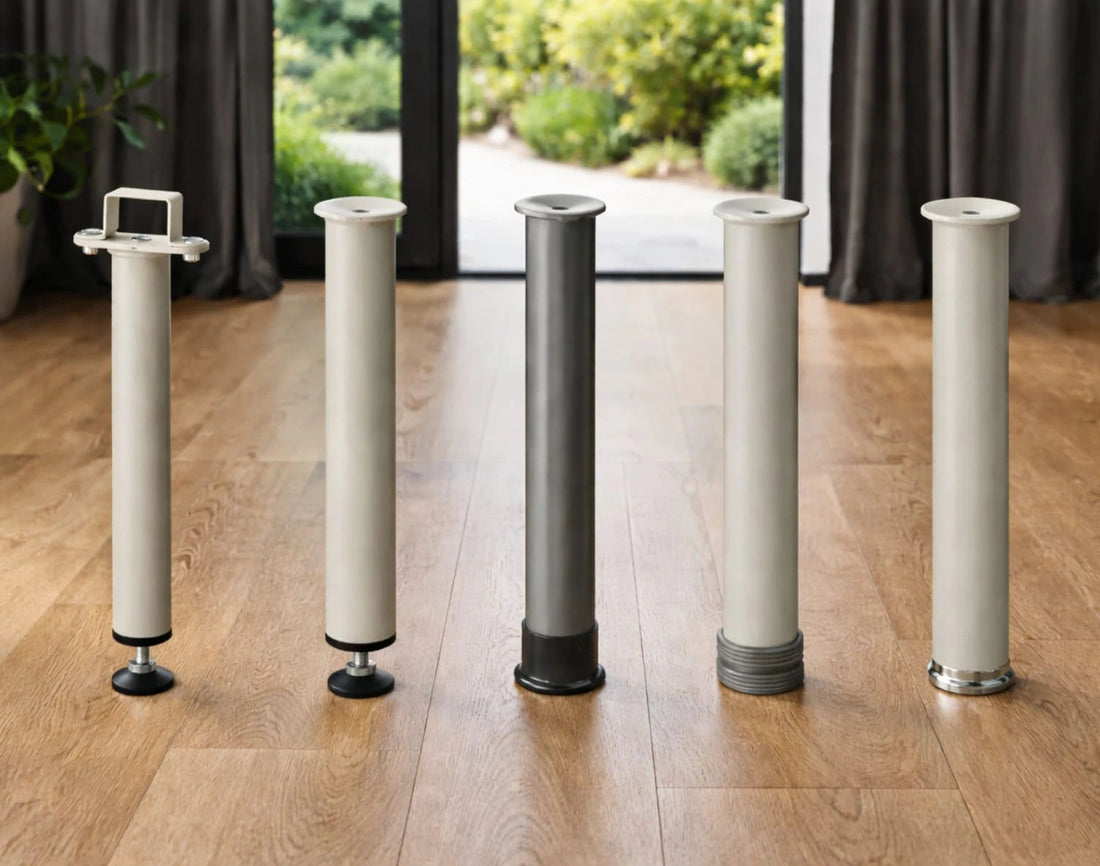 Steel bed base feet