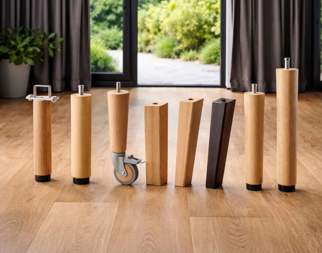Feet for wooden bed bases