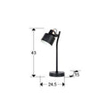 I3 - ERIKA - TABLE LAMP 1L. BLACK-COPPE