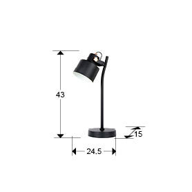 I3 - ERIKA - TABLE LAMP 1L. BLACK-COPPE