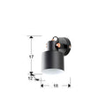 I3 - ERIKA - WALL LAMP 1L BLACK-COPPER