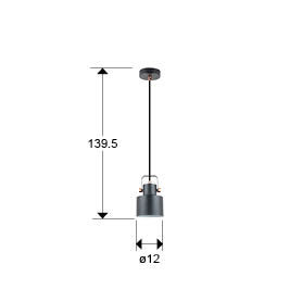 I3 - ERIKA - LAMP 1L. BLACK-COPPER