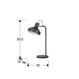 I3 - IRIAS - TABLE LAMP 1L. BLACK-COPPE