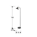 I3 - IRIAS - FLOOR LAMP 1L BLACK-COPPER