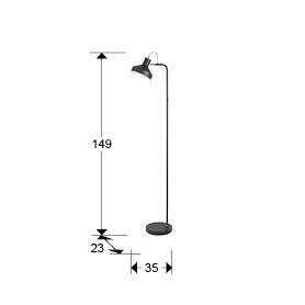 I3 - IRIAS - FLOOR LAMP 1L BLACK-COPPER