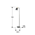I3 - GISELA - FLOOR LAMP 1L BLACK-BRASS