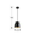 I3 - VULCANO - LAMP 1L - BLACK/GOLDEN