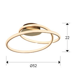 ·TUBE· CEILING LAMP, GOLDEN