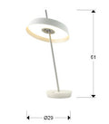 ·VERTIGO· Table Lamp, White-Silver