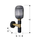 NORMA - WALL LAMP 1L BLACK-BRASS