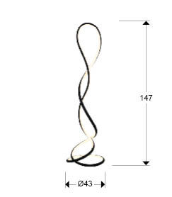 EVANIA - FLOOR LAMP - MATT BLACK